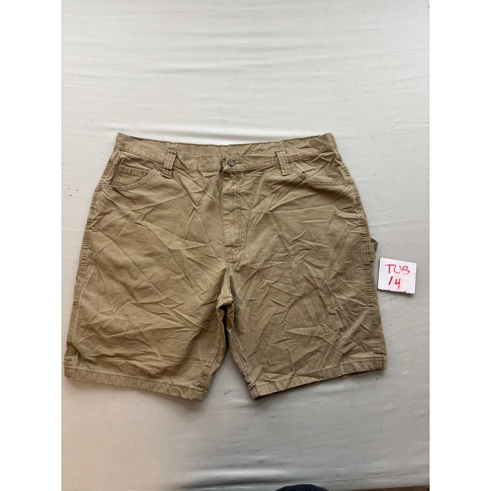 Wrangler Mens Khaki Tan Canvas Carpenter Shorts Size 40 64VWC6KH Utility Work